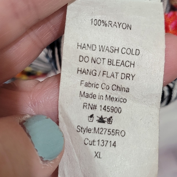 Miley and Molly Floral Print‎ Ruffle Top Size XL - Picture 4 of 6